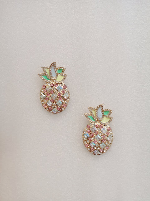 Rainbow Pineapple Swarovski Earrings